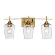 Trans Globe Lighting Kieran 3 Light 21" Wide LED Vanity Light Antique Gold