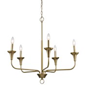 Trans Globe Lighting Capella 5 Light 31" Wide Taper Candle Style Chandelier Antique Gold