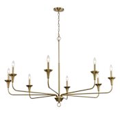 Trans Globe Lighting Capella 8 Light 51" Wide Taper Candle Style Chandelier Antique Gold