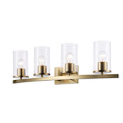 Trans Globe Lighting Carter 4 Light 32" Wide Vanity Light Antique Gold