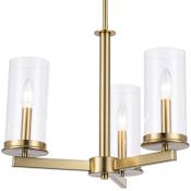 Trans Globe Lighting Carter 3 Light 18" Wide Mini Chandelier Antique Gold
