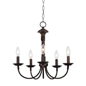 Trans Globe Lighting Five Light Up Lighting Mini Chandelier from the New Century Collection Rubbed Oil Bronze