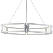 Trans Globe Lighting Nightingale 35" Wide LED Ring Chandelier White