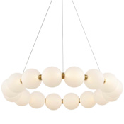 Trans Globe Lighting Nightingale 26" Wide LED Ring Chandelier Antique Gold