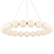 Trans Globe Lighting Nightingale 35" Wide LED Ring Chandelier Antique Gold