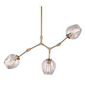 Trans Globe Lighting Quantum 3 Light 30" Wide Abstract Pendant Antique Gold