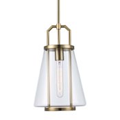 Trans Globe Lighting River 9" Wide Mini Pendant Antique Gold
