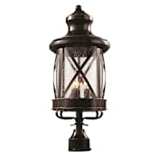 Trans Globe Lighting Three Light Up Lighting Outdoor Post Light from the Outdoor Collection Rubbed Oil Bronze