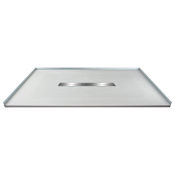 Transolid Trimslate 48" x 35-1/2" Rectangular Shower Base with Center Drain Grey
