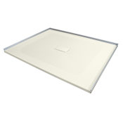 Transolid 51-3/16" x 39-3/8" Rectangular Shower Base with Center Drain Cameo