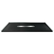 Transolid Trimslate 60" x 35-1/2" Rectangular Shower Base with Center Drain Black