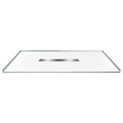 Transolid Trimslate 63" x 31-1/2" Rectangular Shower Base with Center Drain White