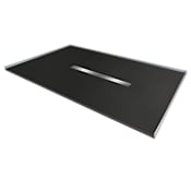 Transolid 70-7/8" x 47-1/2" Rectangular Shower Base with Center Drain Black