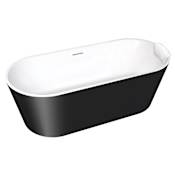 Transolid Maris Grande 67" Free Standing Acrylic Soaking Tub with Center Drain and Overflow Black / White