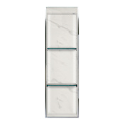 Transolid Saramar 14" Wide Wall Mounted Shower Shelf Bianca