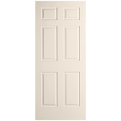 Trimlite 18" x 80" Primed 6-Panel Colonist Molded Textured Hollow Core Slab Door Primed