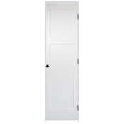 Trimlite 20" by 80" 2 Panel Bevel Shaker Left Handed Interior Prehung Passage Door with Oil Rubbed Bronze Hinges and 4-9/16" Door Jamb Unfinished