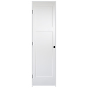 Trimlite 20" by 80" 2 Panel Bevel Shaker Right Handed Interior Prehung Passage Door with Black Hinges and 6-9/16" Door Jamb Unfinished