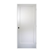 Trimlite 24" by 80" 1 Panel Bevel Shaker Left Handed Interior Prehung Passage Door with Oil Rubbed Bronze Hinges and 6-9/16" Door Jamb Unfinished