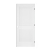 Trimlite 24" by 80" 2-Panel Colonial Left Handed Ovolo Edge Interior Prehung Passage Door with Satin Nickel Hinges and 4-9/16" Door Jamb Primed