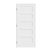 Trimlite 24" by 80" Shaker 5-Panel Right Handed Interior Pre-Hung Passage Door with Oil Rubbed Bronze Hinges and 4-9/16" Door Jamb Primed