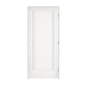 Trimlite 24" by 80" 2-Step Shaker 1-Panel Left Handed Interior Pre-Hung Passage Door with Brushed Chrome Hinges and 6-9/16" Door Jamb Primed