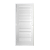 Trimlite 24" by 80" Louver Left Handed Pre-Hung Interior Passage Door with 4-9/16" Door Jamb and Oil Rubbed Bronze Hinges Primed