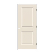 Trimlite 24" x 80" Primed 2-Panel Carrera Molded Solid Core 4-9/16" Jamb Left Hand Prehung Door with Oil Rubbed Bronze Hinges Primed