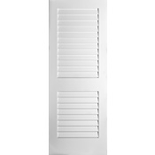 Trimlite 24" W x 84" H Plantation Full Louver Primed Solid Core Interior Passage Door Slab Primed