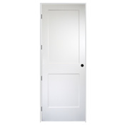 Trimlite 24" by 96" 2 Panel Bevel Shaker Right Handed Interior Prehung Passage Door with Oil Rubbed Bronze Hinges and 4-9/16" Door Jamb Unfinished