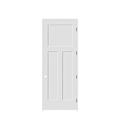 Trimlite 24" by 96" Shaker 1+2-Panel Left Hand Handed Interior Pre-Hung Passage Door with Black Hinges and 7-1/4" Door Jamb Primed