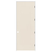 Trimlite 24" x 96" Primed Hardboard Hollow Core Flush 6-9/16" Jamb Left Hand Prehung Door with Oil Rubbed Bronze Hinges Primed