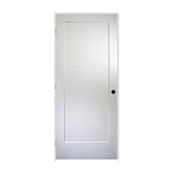 Trimlite 34" by 80" 1 Panel Bevel Shaker Right Handed Interior Prehung Passage Door with Black Hinges and 6-9/16" Door Jamb Unfinished