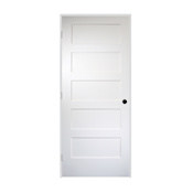 Trimlite 34" by 80" 5 Panel Bevel Shaker Right Handed Interior Prehung Passage Door with Satin Nickel Hinges and 4-9/16" Door Jamb Unfinished