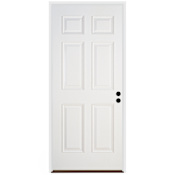 Trimlite Traditional 6 Panel 34" by 80" Left Handed Pre-Hung Exterior Entry Door with 7-1/4" Door Jamb Primed