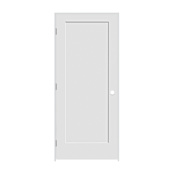 Trimlite 34" by 84" Shaker 1 Panel Right Handed Interior Prehung Passage Door with Brushed Chrome Hinges and 6-9/16" Door Jamb Primed