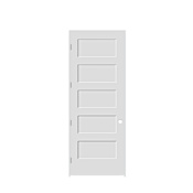 Trimlite 34" by 96" Shaker 5-Panel Right Hand Handed Interior Pre-Hung Passage Door with Brushed Chrome Hinges and 6-9/16" Door Jamb Primed