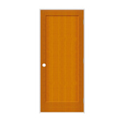 Trimlite 26" by 80" 1-Panel Shaker Left Handed Interior Prehung Passage Door with Satin Nickel Hinges and 6-9/16" Door Jamb Douglas Fir