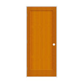 Trimlite 26" by 80" 1-Panel Shaker Right Handed Interior Prehung Passage Door with Satin Nickel Hinges and 6-9/16" Door Jamb Douglas Fir