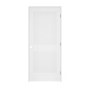 Trimlite 26" by 80" 2-Panel Colonial Left Handed Ovolo Edge Interior Prehung Passage Door with Brushed Chrome Hinges and 6-9/16" Door Jamb Primed