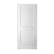 Trimlite 26" by 80" Louver Right Handed Pre-Hung Interior Passage Door with 4-9/16" Door Jamb and Oil Rubbed Bronze Hinges Primed