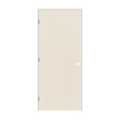 Trimlite 26" x 80" Primed Hardboard Hollow Core Flush 7-1/4" Jamb Right Hand Prehung Door with Black Hinges Primed