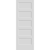 Trimlite 26" by 84" Shaker 5 Panel Interior Passage Door Slab Primed