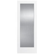 Trimlite 28" x 80" Reed Glass 1 Lite Primed French Interior Passage Door Slab Primed