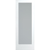 Trimlite 28" by 80" 1 Frosted Glass Lite Reversible Handed Ovolo Edge Interior French Door Slab Primed