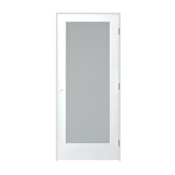 Trimlite 28" by 80" 1 Frosted Glass Lite Left Handed Ovolo Edge Interior French Door with Oil Rubbed Bronze Hinges and 4-9/16" Door Jamb Primed