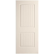 Trimlite 28" x 80" Primed 2-Panel Arch Top V-Groove Santa Fe Molded Hollow Core Slab Door Primed
