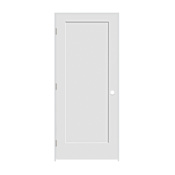 Trimlite 28" by 84" Shaker 1 Panel Right Handed Interior Prehung Passage Door with Satin Nickel Hinges and 7-1/4" Door Jamb Primed