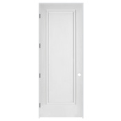 Trimlite 28" by 96" 1-Panel Colonial Left Handed Interior Prehung Passage Door with Black Hinges and 6-9/16" Door Jamb Primed