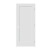 Trimlite 30" by 80" 1-Panel Shaker Left Handed Interior Prehung Fire Rated Passage Door with Satin Nickel Hinges and 4 9/16" Door Jamb - Bronze Sill Primed